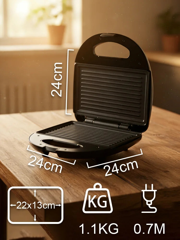 Sandwich Maker Sonifer SF-6173 750W Non Stick Panini Press Electric Grill Breakfast Machine Space Saving Kitchen Appliance