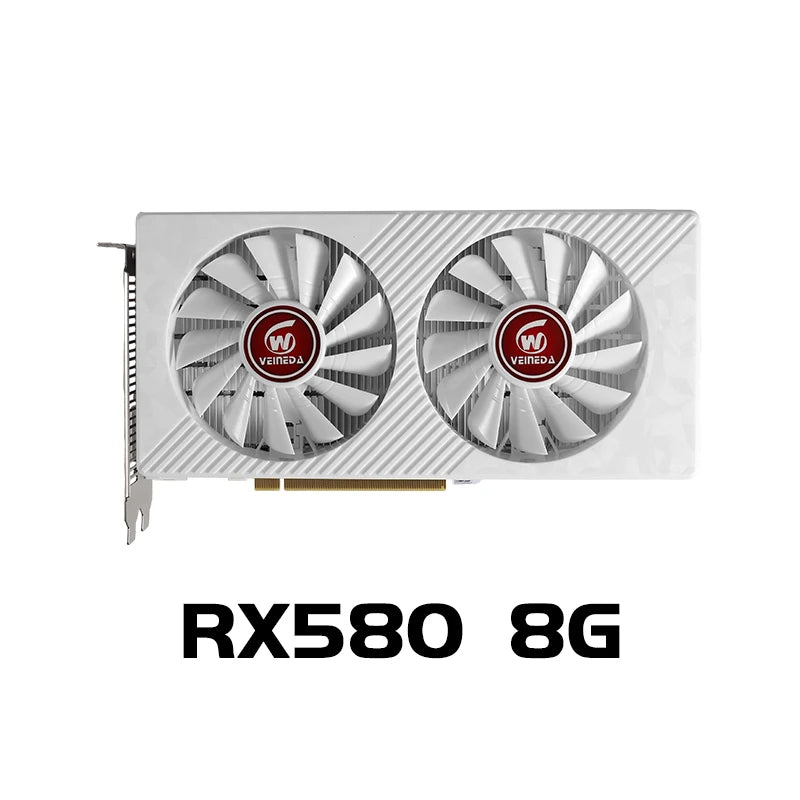 Veineda Graphics Cards RX580 8GB DDR5 GPU rx 580 8GB PC Gaming Video Card Desktop Game Video Card for AMD Radeon