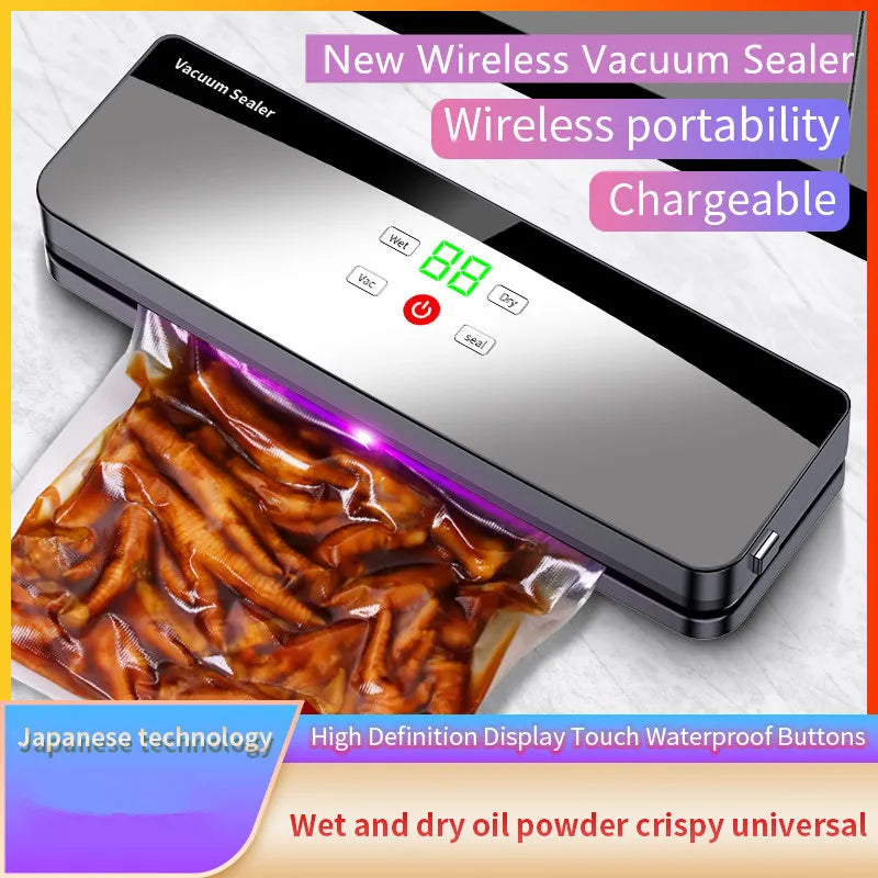 Rechargeable Wireless Portable Vacuum Sealer Multi-Pack with Sealing Countdown Display Touch Waterproof Buttons C715