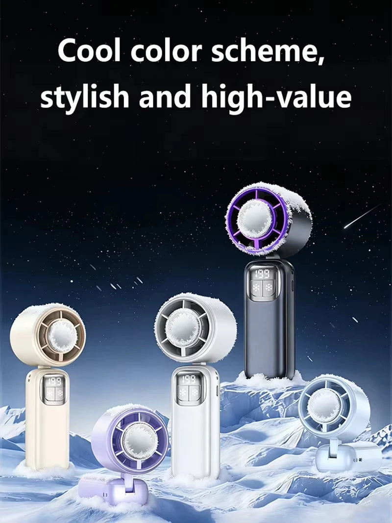 Lenovo 199 High Speed Air Ice Cooler Fan USB Rechargeable Turbo Jet Handheld Fan with Brushless Motor for Outdoor Office Travel
