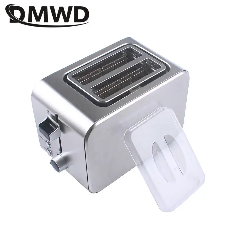 Stainless steel Electric Toaster Bagel Bread Bake tray Double side heating Bread machine With dust lid Breakfast Sandwich maker