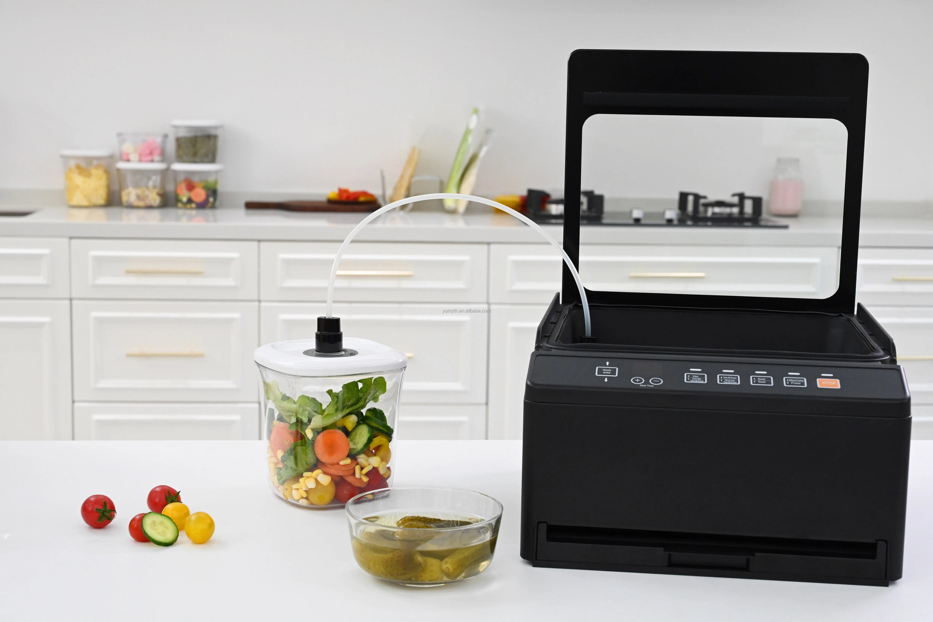 Professional Food Vacuum Packer 95KPa Automatic Sealer Double Seams Dry Moist Built-in Cutter Home Fresh Storage Appliances