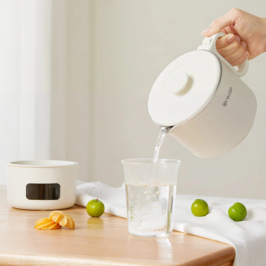 800ML Split-Type Foldable Electric Kettle Portable Travel Heating Cup with Adjustable Temperature 100V-240V Cooking Pot