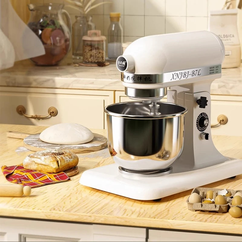 Commercial 7L Stand Mixer - Full-Automatic Multi-Functional (Milk Mixing, Egg Beating, Dough Kneading, Cream Whipping)