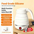 Baby Food Grade Silicone Portable Electric Kettle Folding Kettle Automatic Power-Off Electric Automatic Kettle  for Home Trip
