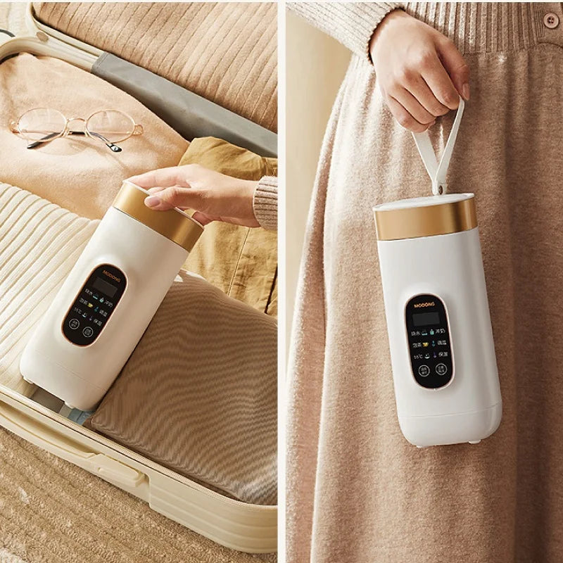 650ml Electric Kettle Portable Travel Boiled Water Pot Heating Cup Office Temperature Control Teapot Auto Keep Warm Cup 400W