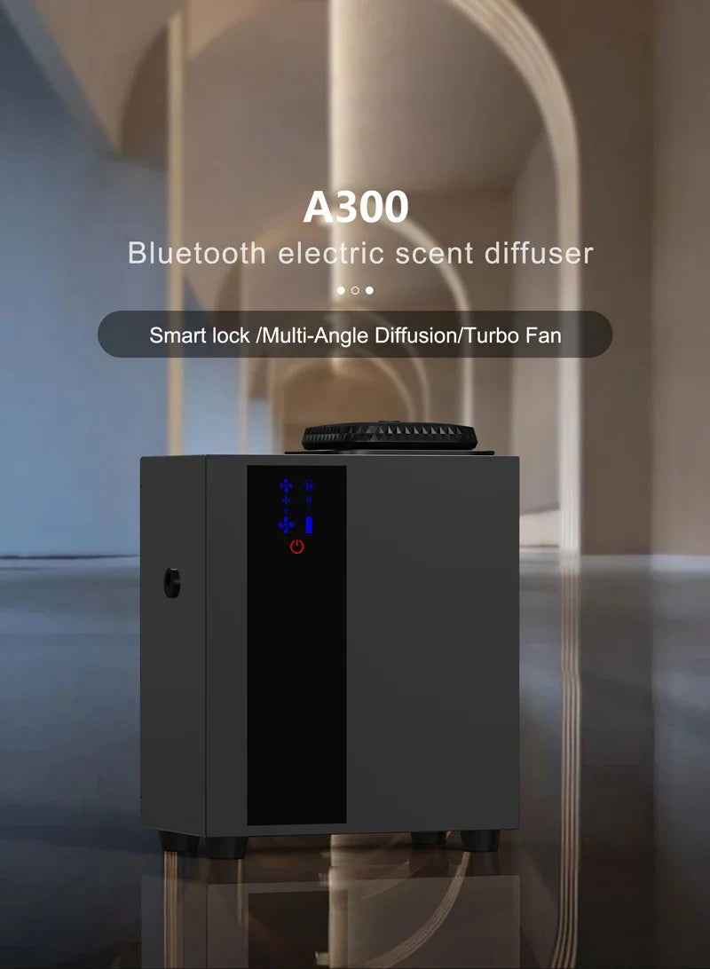 A300 HVAC Fragrance Scent Aroma Machine Bluetooth/wifi Electric Perfume Oil Diffuser for Hotel Lobby 200ml App Control 900cbm
