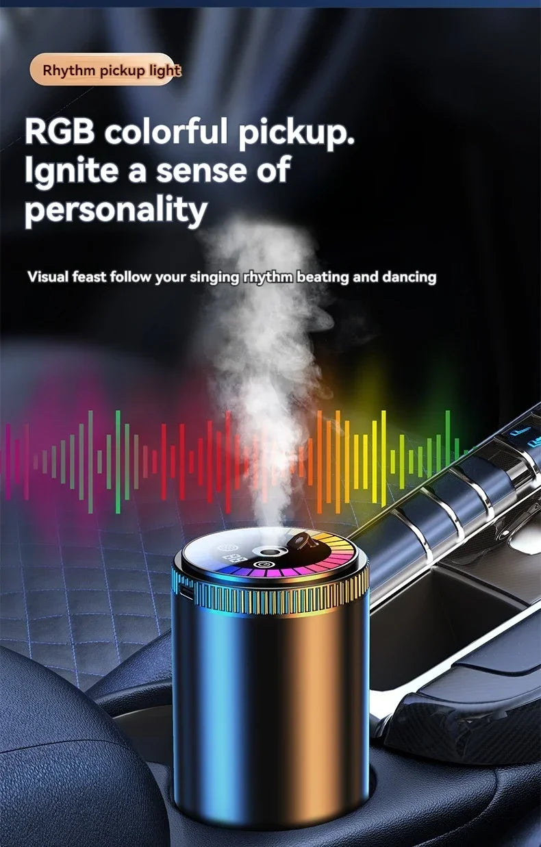 Smart Car Aroma Diffuser Rechargeable Air Freshener Auto On Off 5 Modes Starry Sky Ambient Light USB Car Purifier Humidifier