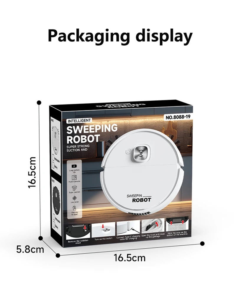 Mini Vacuum Cleaner 3-in-1 Robot Vacuum Cleaner Intelligent Sweeping Robot Household Dust Sweeping Mopping for Home Floor Carpet