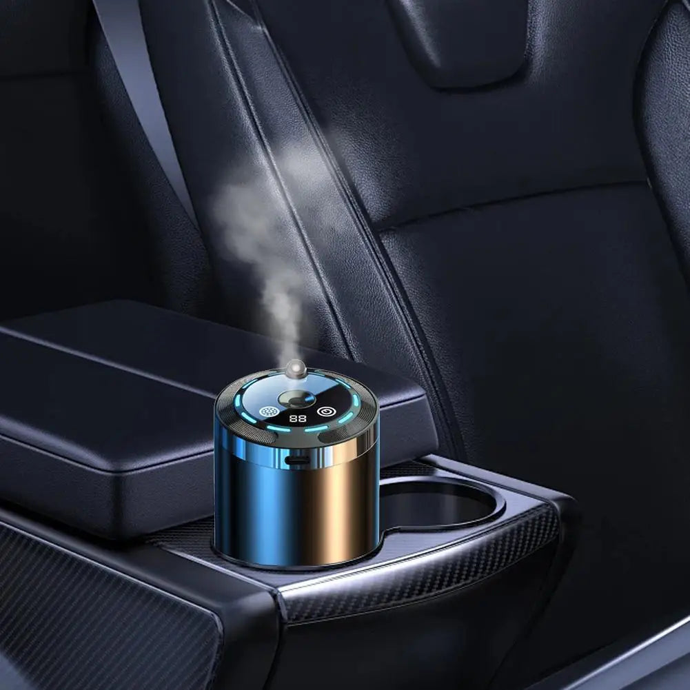 Smart Car Air Freshener Rechargeable Car Aroma Diffuser 5 Modes Adjustable Intelligent Fragrance Humidifier Auto Odor Eliminator