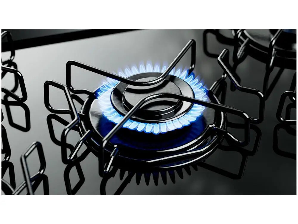 Consul 5-Burner Black Stove CFS5VBE-Dual Voltage