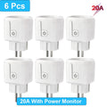 Smart Plug WiFi Socket EU 16A/20A Power Monitor Timing Function Tuya SmartLife APP Control Work with Alexa Google Home Alice