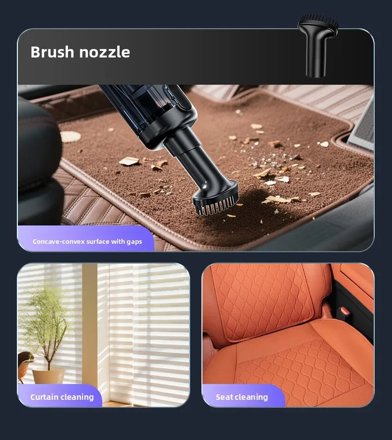 Household/Car Portable 17000pa Large Suction Vacuum Cleaner, High-Power Convenient Handheld Car Vacuum Cleaner