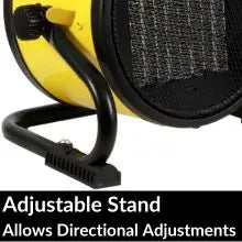 2026 New Upgrade Electric Forced Air Heater With Pivoting Base 5,120 BTU, Yellow | Electric Garage Heater