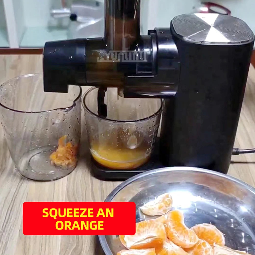 Horizontal Slow Juicer Household Automatic Bender Residue Separation Fresh Juice Blender