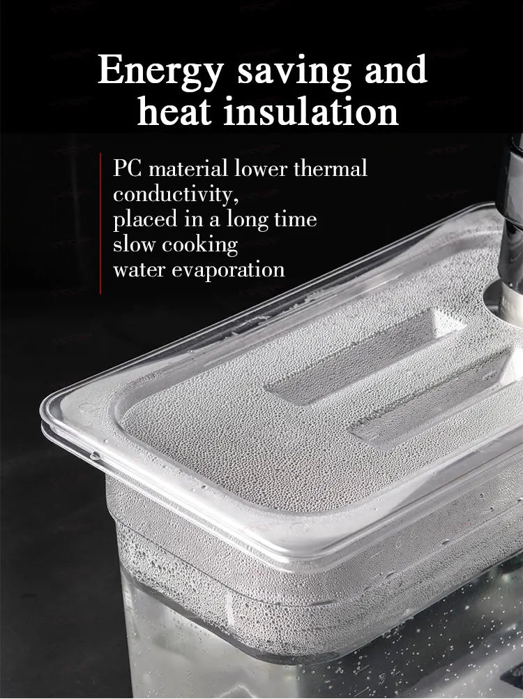 11L/ 25L Container For Sous Vide Cooker Machine Food Grade PC Material Heat Insulation Stainless Steel Sous Vide Rack