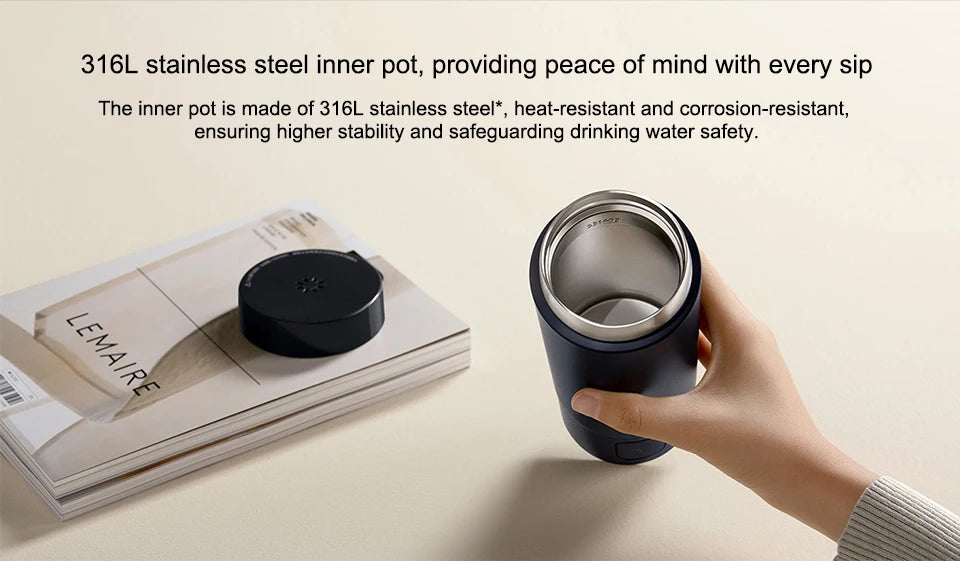 NEW MIJIA Portable Electric Kettle 2 Thermos Cup Fast Water Boiler 350ml Smart Temperature Insulated Kettle Travel 110V-240V
