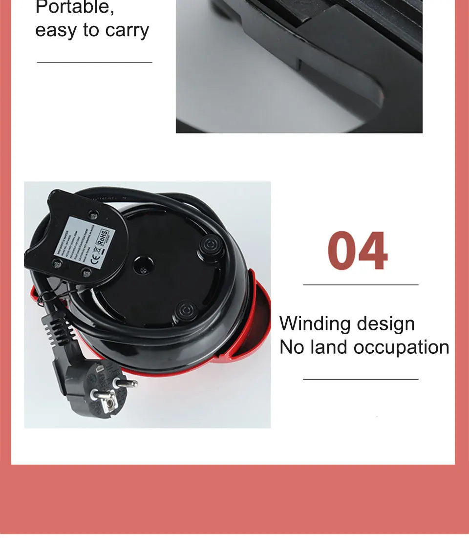 Mini Electric Waffle Maker 110V/220V Non-Stick Breakfast Machine for Home Kitchen Desserts and Fried Eggs