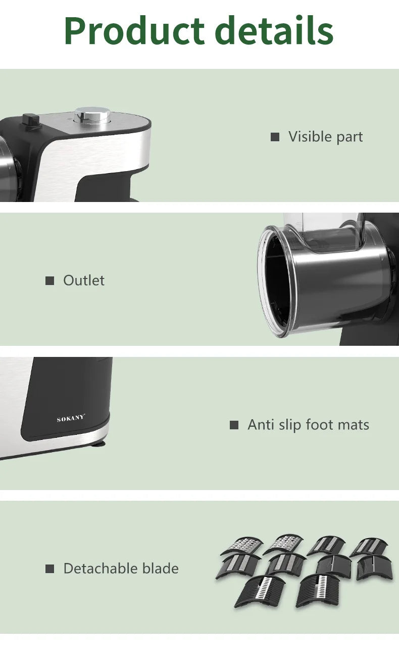 DIVEDEER Electric Vegetable Cutter: Multi-Function Vegetable Slicer and Shredder, All-in-One Potato and Cucumber Shredder