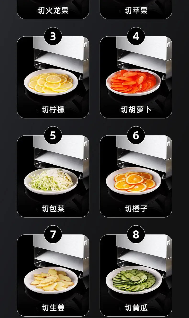 Electric lemon fruit slicer potato lotus root slices slicing potato chips machine manual slicer garlic slices carrot commercial