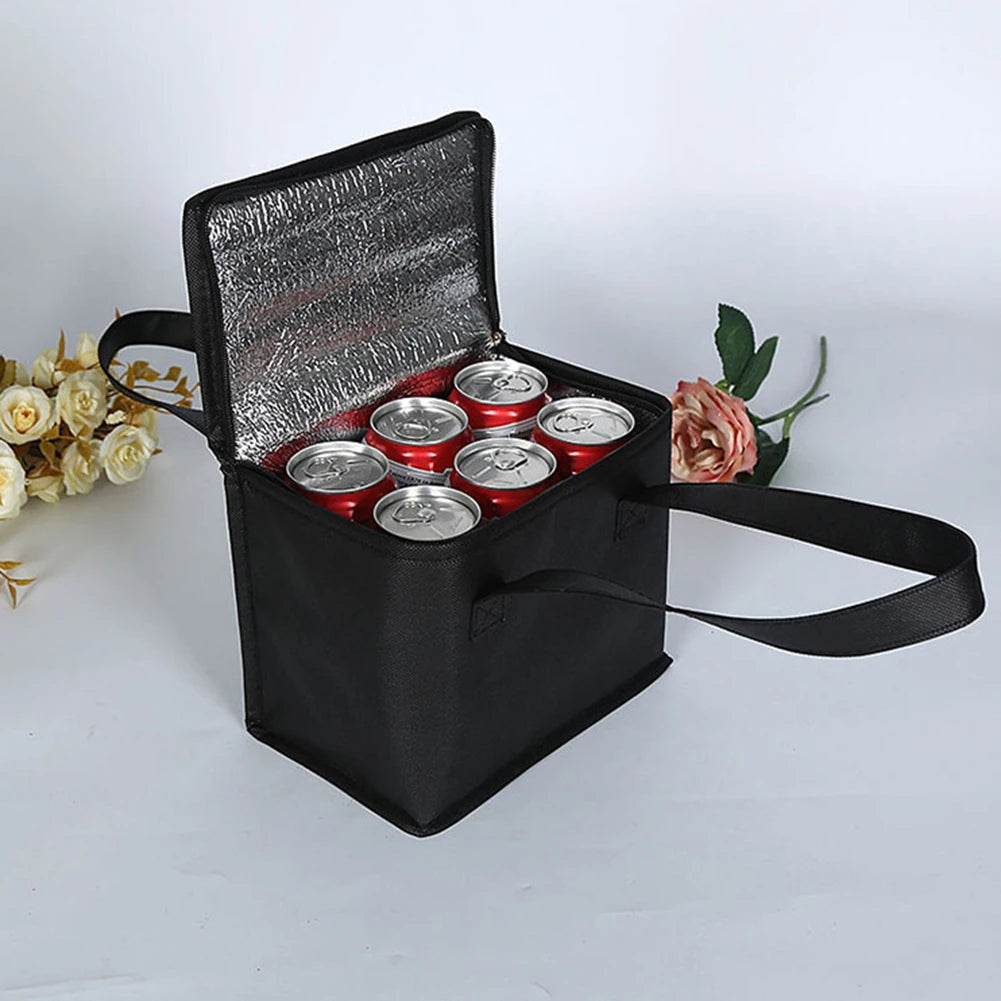 Portable Lunch Cooler Bag Folding Insulation Picnic Pack Food Thermal Bag Drink Carrier Insulated Bag Cookware Beer Storage Bags