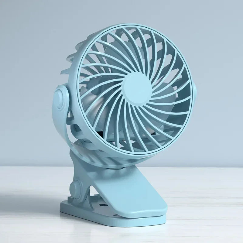 Portable Mini 360°Flip USB Rechargeable Table Fan Clip-on Type Desk Fan Hanging Clip Fan Night Light Air Cooler Outdoor