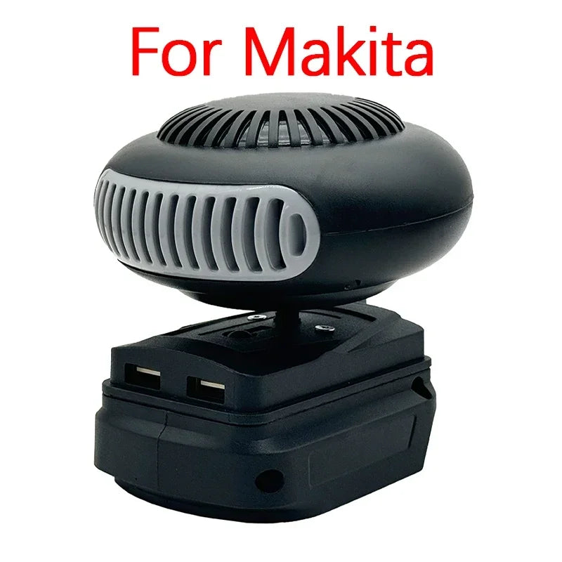Portable Lithium Electric Power Warm Air Blower Fan Heater Hot&Cold Wind Dual Mode for Makita for Bosch for DeWalt for Milwaukee