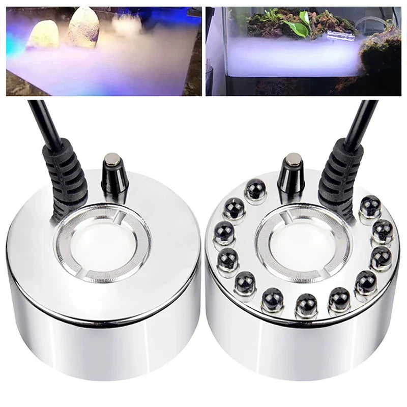 Large LED Ultrasonic Spray Fish Tank Pond Aquarium Atomizer Humidifier Reptile Hydroponic Atomizer Spray