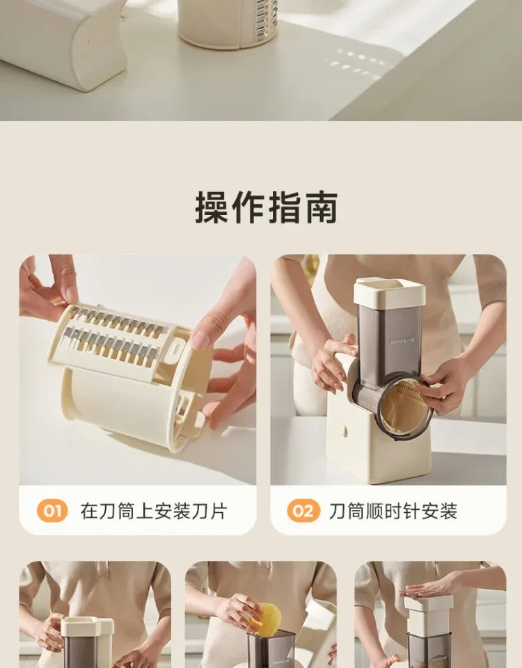 Electric Vegetable Cutter Multi-Function Grater Slicer High-Quality Kitchen Tool for Household Use Home Appliance