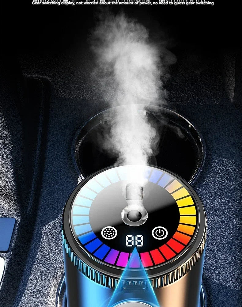 Smart Car Aroma Diffuser Rechargeable Air Freshener Auto On Off 5 Modes Starry Sky Ambient Light USB Car Purifier Humidifier