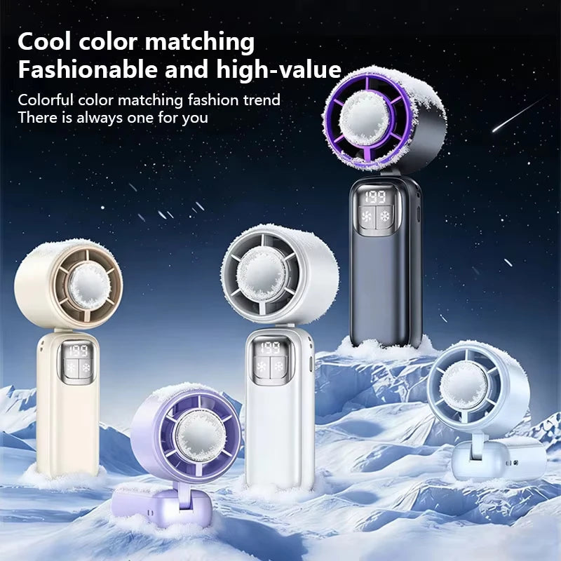 Lenovo 199 High Speed Air Ice Cooler Fan USB Rechargeable Turbo Jet Handheld Fan with Brushless Motor for Outdoor Office Travel