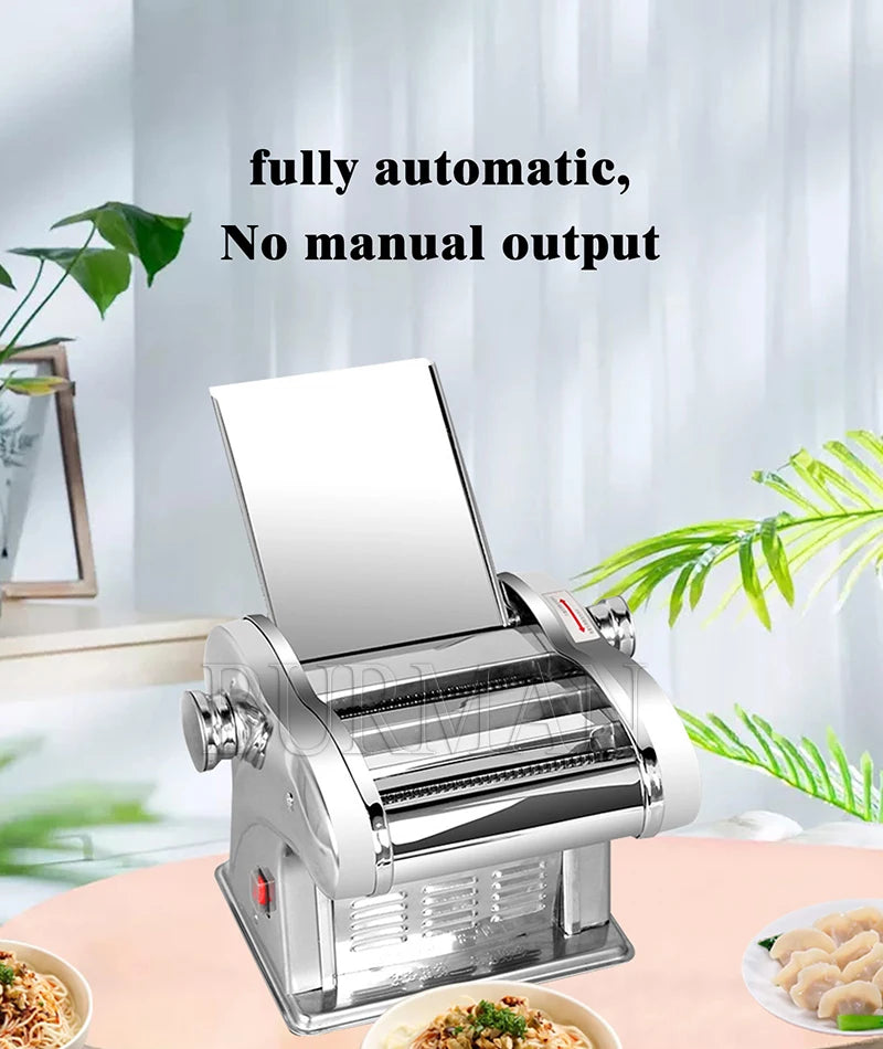 Electric Noodle Dumpling Wrapper Maker Machine Pasta Noodle Machine Commercial Household Stainless Steel Noodle Press Machine