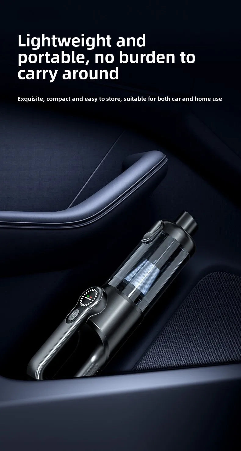 Household/Car Portable 17000pa Large Suction Vacuum Cleaner, High-Power Convenient Handheld Car Vacuum Cleaner