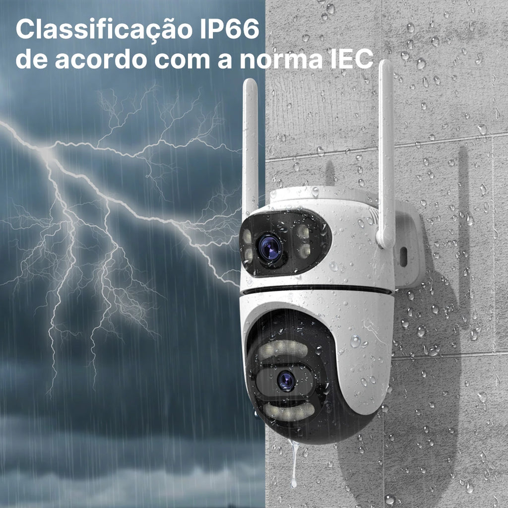 Icsee Wifi Ip Camera Dual Screen Home Security Ptz Camera Ai Tracking Outdoor Video Surveillance Cctv