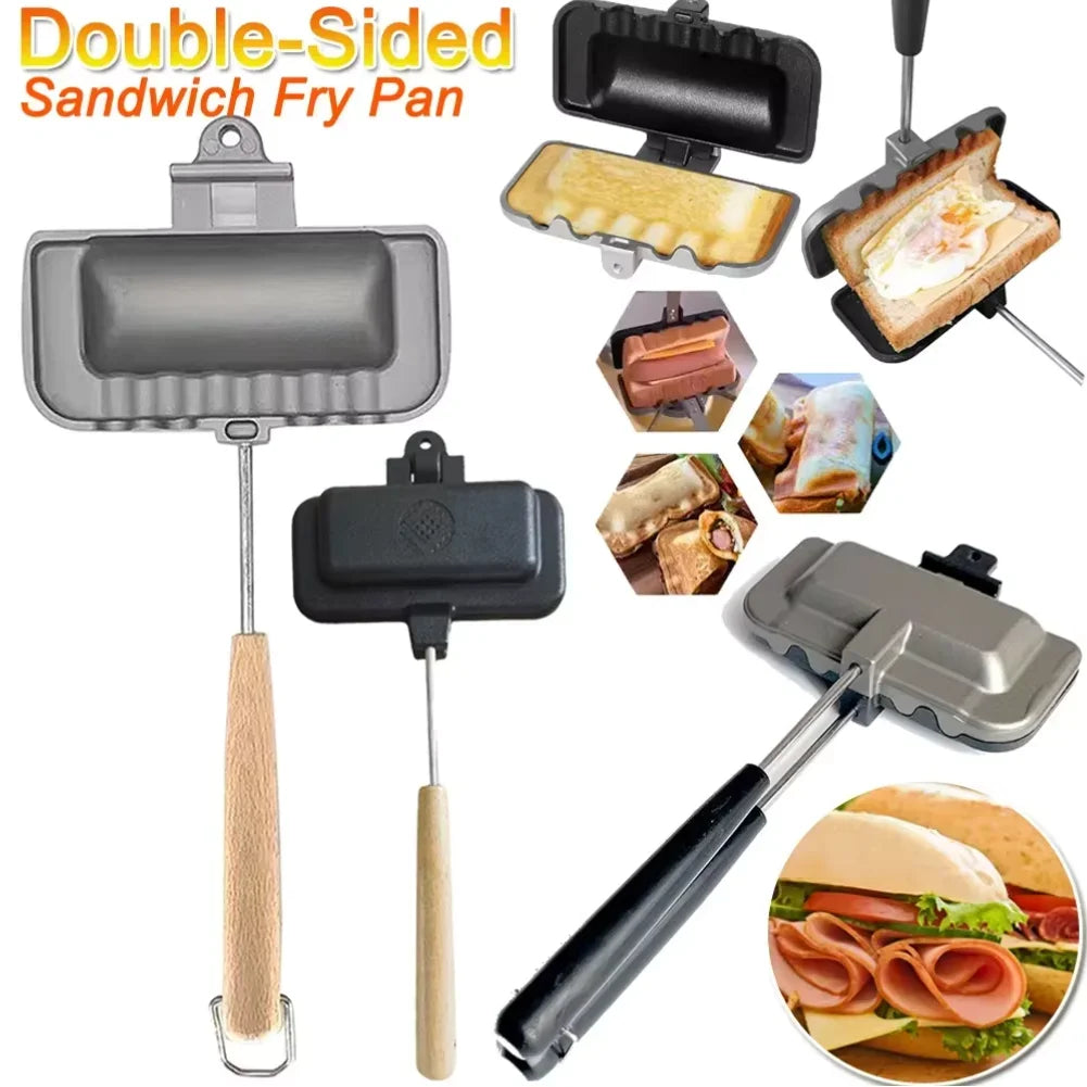 Hot Dog Toaster Non Stick Aluminum Alloy Bread Toast Breakfast Machine Sandwich Maker Waffle Pancake Baking Barbecue Oven Mold