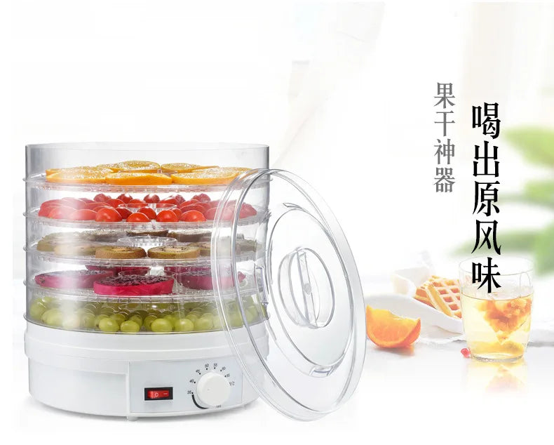 Vegetable dried fruit machine food dehydrator household 110V fruit dryer pet food hot air dryer