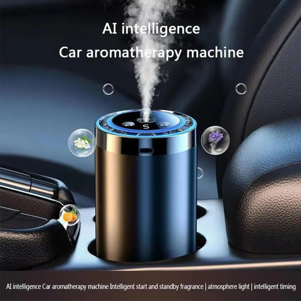 Smart Car Air Freshener Rechargeable Car Aroma Diffuser 5 Modes Adjustable Intelligent Fragrance Humidifier Auto Odor Eliminator