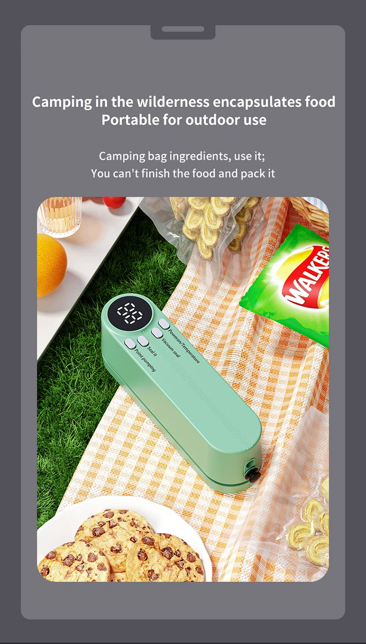 Charging Mini Wireless Fully Automatic Vacuum Sealing Machine Household Small Portable Food Packaging Plastic Sealing Machine