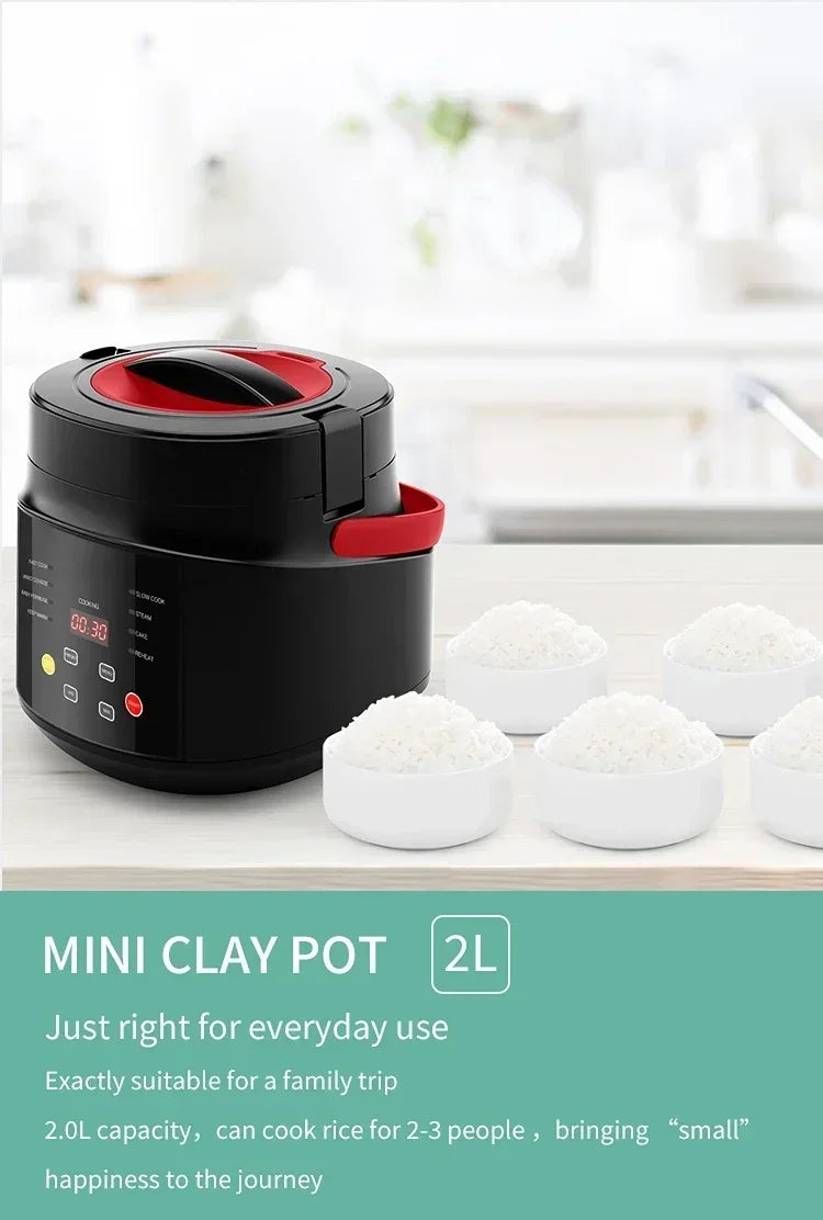 Electric Mini Rice Cooker MultiCooker Portable Car Rice Cooker  12V 24V Cooking Machine For Car and Truck English Menu