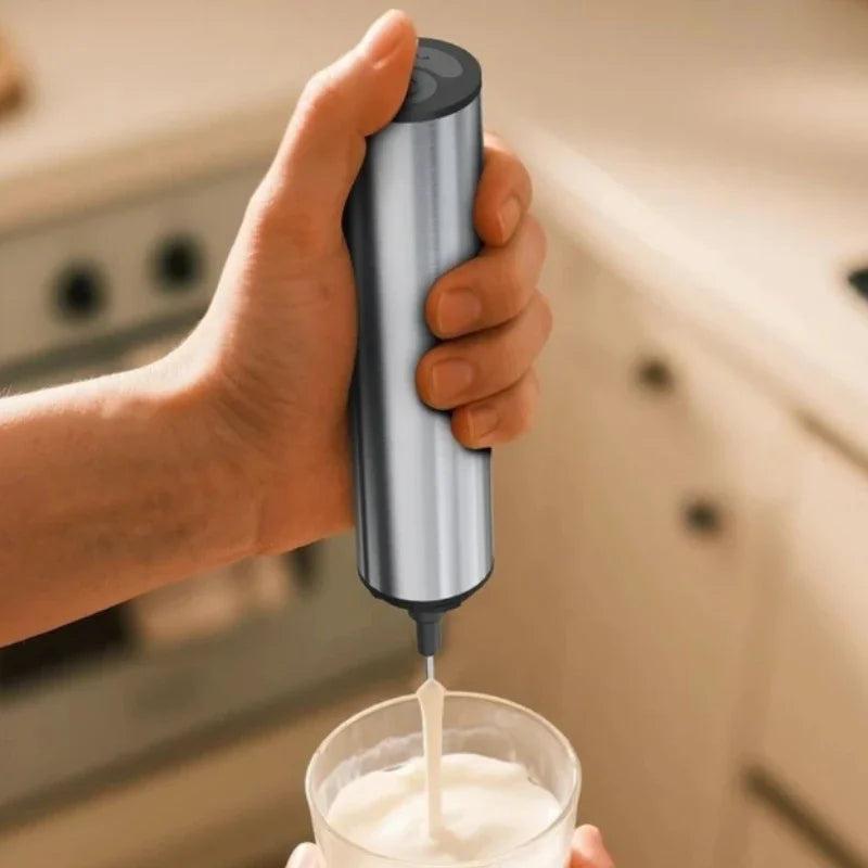 New Electric Milk Frother Household 3 Speeds Rechargeable Coffee Blender Covered Storage for Milk Drink Coffee Cooking Tool