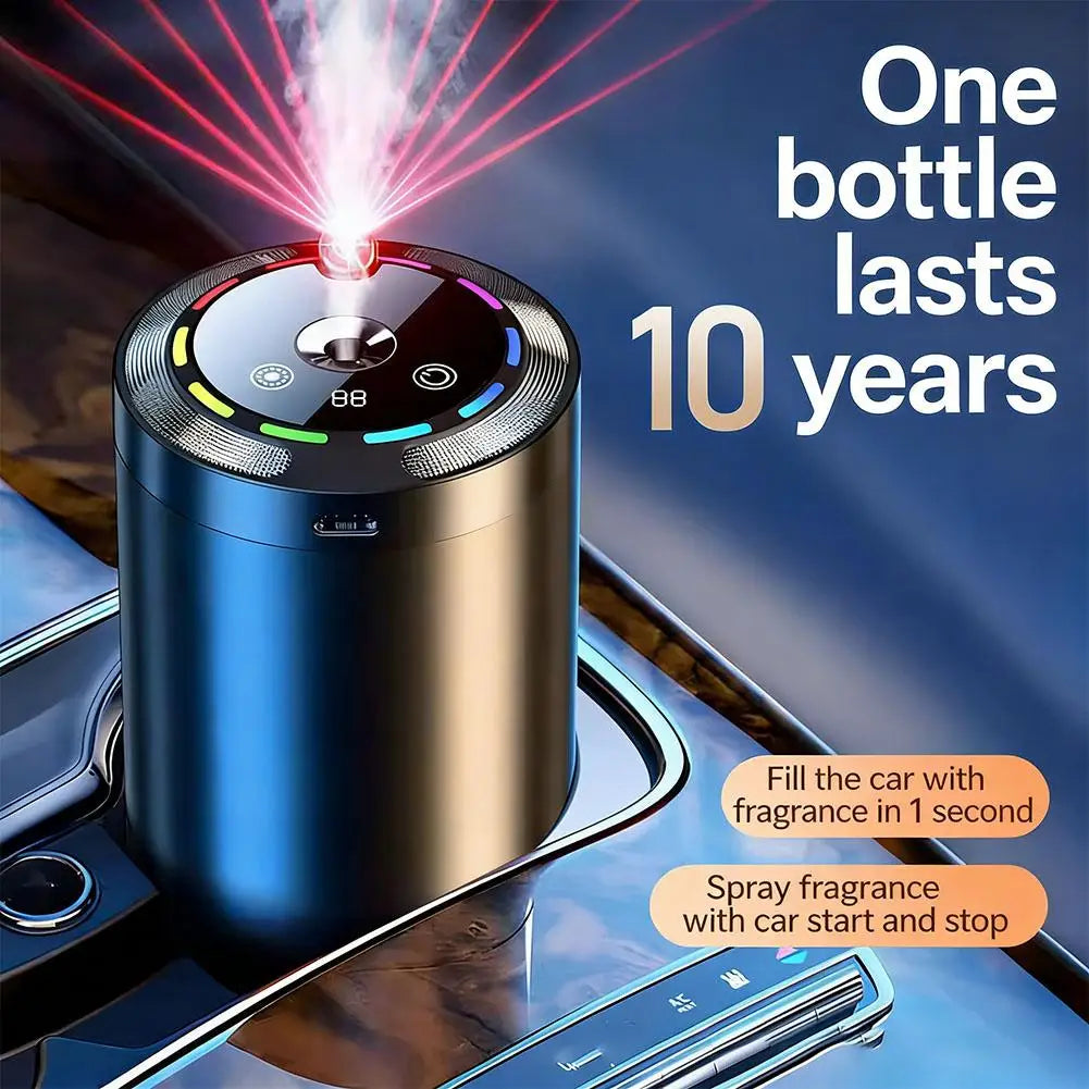 Smart Car Air Freshener Rechargeable Car Aroma Diffuser 5 Modes Adjustable Intelligent Fragrance Humidifier Auto Odor Eliminator