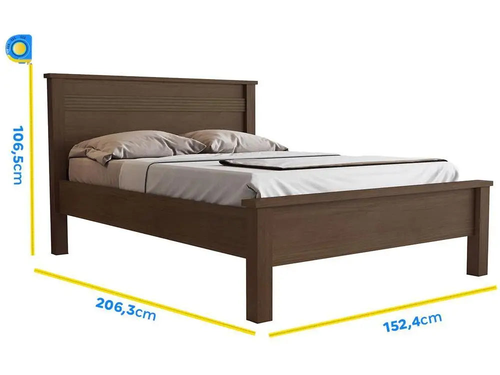 Double Bed Conquest Furniture Barcelona Cocoa