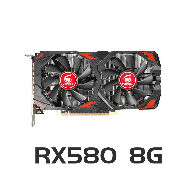 Veineda Graphics Cards RX 580 8GB 2048SP Placa De Video Gaming  GDDR5 256Bit PCI Express 3.0 ×16 GPU rx580 8g