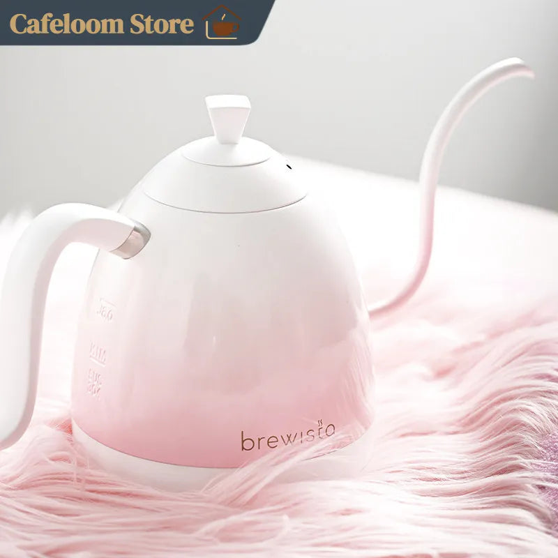 Brewista Pro Gradient Color Coffee Pot Stainless Steel Temperature Controlled 0.6l Thin Spout Gooseneck Pour Over Water Kettle