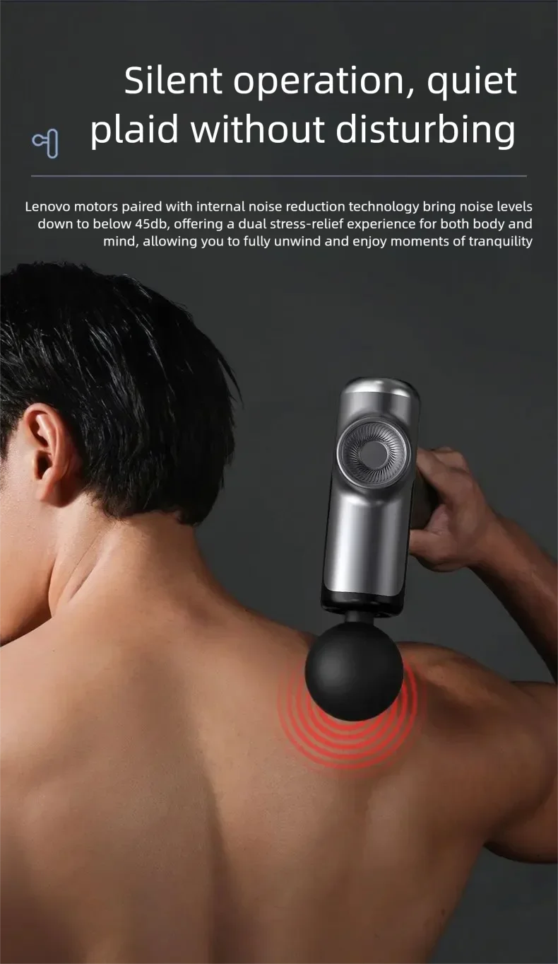 Lenovo brand massage device N3 deep massage, relieve muscle soreness, exercise and relax, LED touch screen design, portable, mul