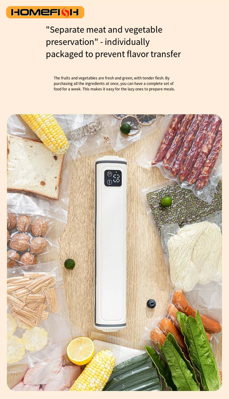 Portable Vacuum Packaging Machine Food Sealing Vacuum Sealer With Vacuum bags Dry/Wet Food Fresh Packaging Machine