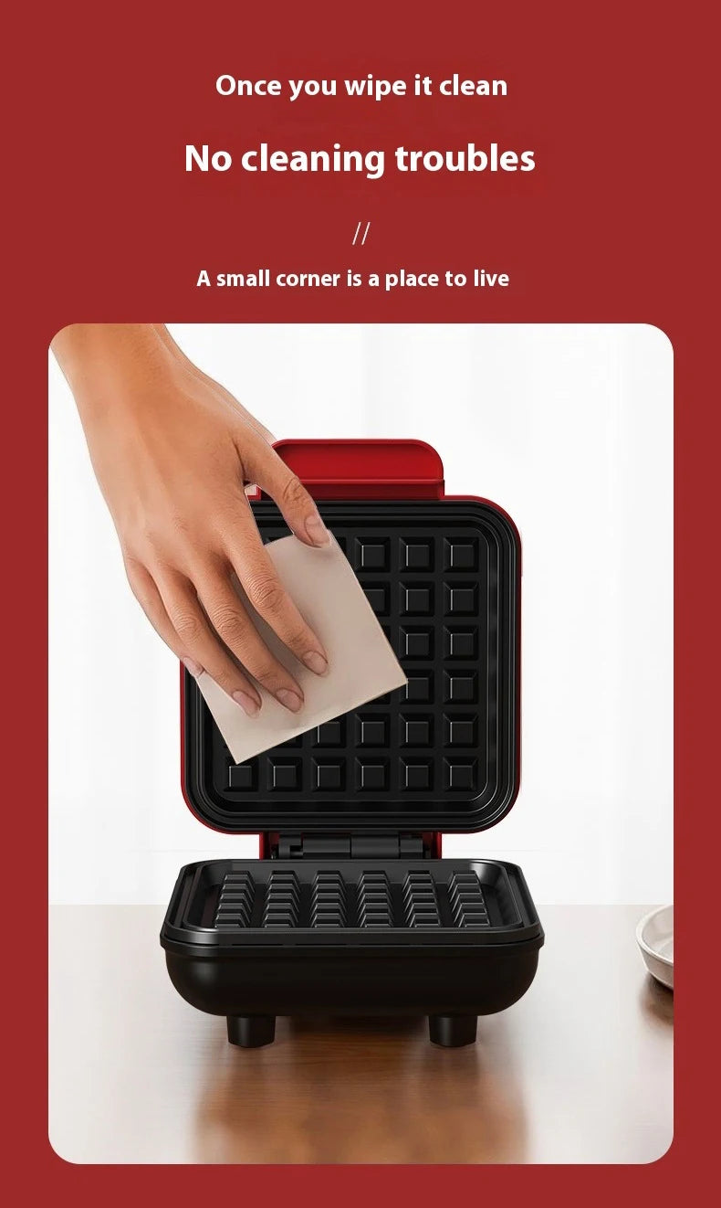 110V Donut Cake Baking Tray Household Breakfast Electric Baking Pan, Fully Automatic Multifunctional Mini Waffle Biscuit Machine