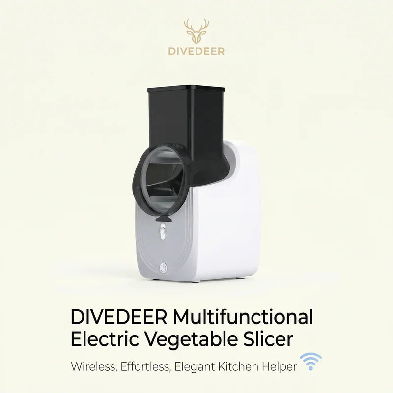 DIVEDEER Multi-Function Electric Cyclone Vegetable Cutter Home Kitchen Wonder: Storm-Powered Shredder & Slicer