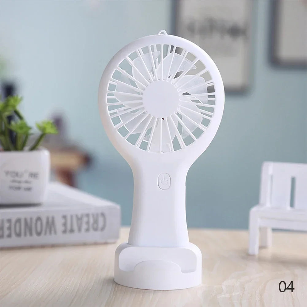 Mini Handheld Small Fan 3 Gears Portable Silent Office Desk Student on Dormitory Charging Outdoor Hand Holding Fan Small