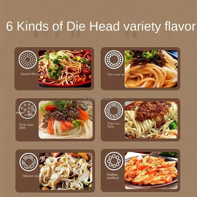 7 Moulds Automatic Electric Pasta Machine DIY Vegetables Noodle Maker Dumpling Shell Maker 220V